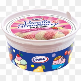 Ice Cream Cup Vanilla & Strawberry - Ice Cream Cup Strawberry, HD Png Download - strawberry ice cream png
