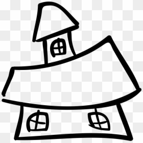 Halloween House Building Outline - White Building Outline, HD Png Download - halloween house png
