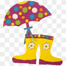 Umbrella Clip Rain Boot , Transparent Cartoons - Rainboots Clipart Transparent Png, Png Download - yellow umbrella png