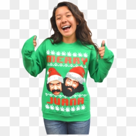 Cheech And Chong Ugly Christmas Sweater, HD Png Download - cheech and chong png
