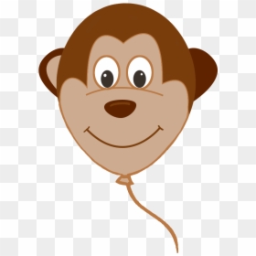 Monkey Face Balloon - Cartoon, HD Png Download - cartoon balloon png