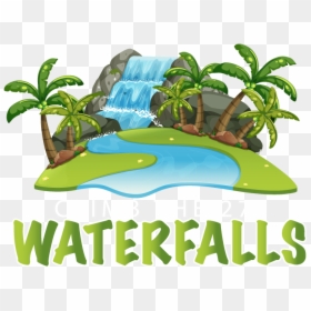 Water Fall Scene Clip Art , Png Download - Water Falls Logo Png, Transparent Png - waterfall clipart png