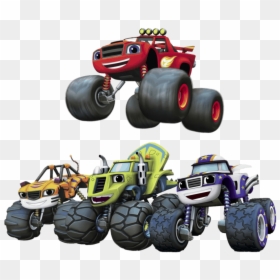 Blaze Jumping Over Monster Machines - Blaze And The Monster Machine Background, HD Png Download - monster trucks png