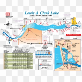 File - Lewisclarklakemap - Lewis And Clark Lake Map, HD Png Download - lake water png