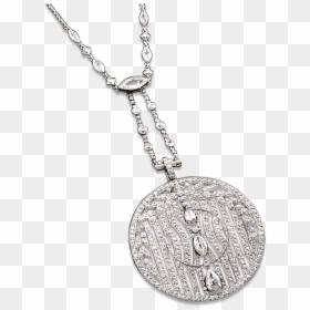 Art Deco Diamond Necklace - Locket, HD Png Download - roaring 20s png