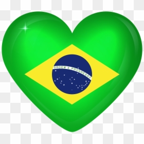 Brazil Flag Heart Png, Transparent Png - american flag heart png