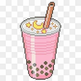 Bubble Tea Pixel Png Clipart , Png Download - Bubble Tea Pixel Art, Transparent Png - pink bubble png