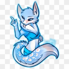 Tails Drawing Arctic Fox Transparent Png Clipart Free - Arctic Fox Drawing Easy, Png Download - white fox png