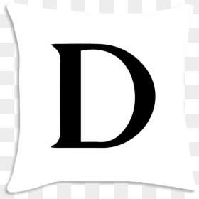 Letter D Serif Font Throw Cushion The Ⓒ, HD Png Download - throw pillow png