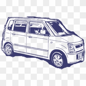 Compact Van,van,suzuki Wagon R - Wagonr Car Clipart, HD Png Download - mini van png