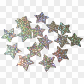 Transparent Star Glow Png - Stars Holographic Confetti Png, Png Download - glowing stars png