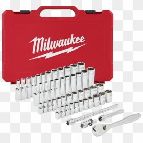 1/4 - Milwaukee 1 2 Inch Socket Set, HD Png Download - socket wrench png