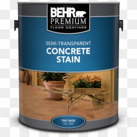 Can Of Semi-transparent Concrete Stain - Behr Patio Paint, HD Png Download - water stain png