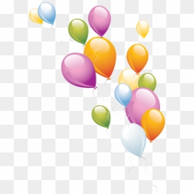 Birthday Cake Borders And Frames Clip Art - Transparent Background Happy Birthday Balloons Frame, HD Png Download - balloon border png