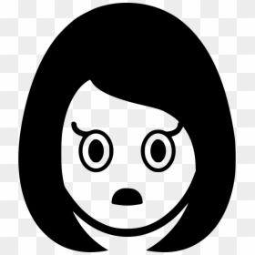 Dull Surprise Girl Woman - Transparent Girl Icon Png, Png Download - surprise face png