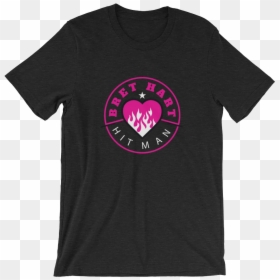 Bret Hart "flaming Heart - Jordan Myles Racist Shirt, HD Png Download - bret hart logo png