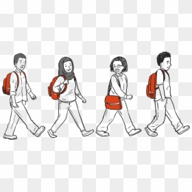 Students Walking Png - Students Walking In Hallway Clipart, Transparent Png - cartoon joint png