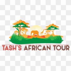 Landscape Clipart Safari African - African Safari Trees Clip Art, HD Png Download - african tree png
