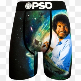 Bob"s Galaxy Boxer Brief - Psd Bob Ross, HD Png Download - bob ross face png