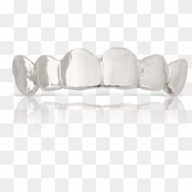 Polished Solid White Gold Teeth - Outdoor Sofa, HD Png Download - teeth grill png