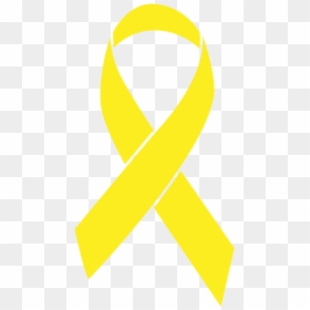 Yellow Colored Bone Cancer Ribbon - Lung Cancer Awareness Month Ribbon, HD Png Download - cancer sign png