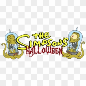 The Simpsons Halloween Logo - Cartoon, HD Png Download - simpsons logo png
