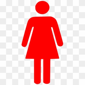 Woman Bathroom Sign Red, HD Png Download - red icon png