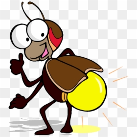 Funny Flying Bee - Lightning Bug Clipart, HD Png Download - lightning gif png