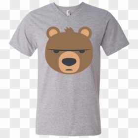 Big Bear Emoji Men"s V Neck T Shirt - Bugs Bunny Lola T Shirt, HD Png Download - bear emoji png