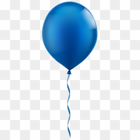 Single Blue Balloon Png Clip Art Image - Transparent Background Blue Balloon Png, Png Download - golden balloons png