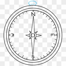 How To Draw Compass - Circle, HD Png Download - old compass png