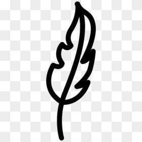 Feather Outline - Pen, HD Png Download - feather outline png