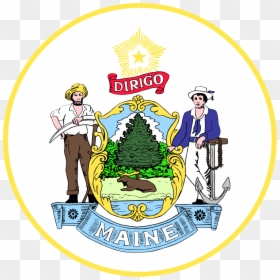 Seal Of Maine, HD Png Download - maine outline png