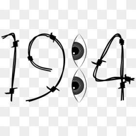 1984 Black And White, HD Png Download - eye of sauron png