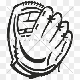 Transparent Glove Clipart - Clipart Baseball Glove Black And White, HD Png Download - baseball glove clipart png