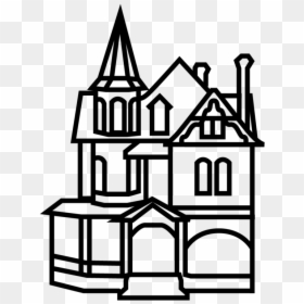 Victorian House Icon, HD Png Download - house drawing png