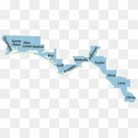 A Map Showing The Coastal Counties In The Northwest - Florida Panhandle Counties, HD Png Download - house graphic png