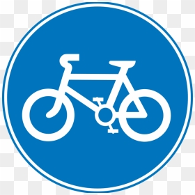Blue,area,text - Blue Traffic Signs Singapore, HD Png Download - bicycle clipart png