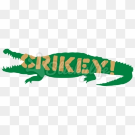 Crikey Steve Irwin Crocodile Decal - Saltwater Crocodile, HD Png Download - alligator silhouette png