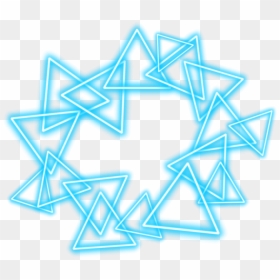 #crown #halo #neon #blue #circle #star #triangle #cool - Triangle, HD Png Download - cool triangle png