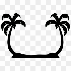 Palm Trees Facing Png Image - Palm Tree Clip Art, Transparent Png - trees clipart png