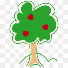 Trees Clipart Cute - Tree With Apples Clipart, HD Png Download - trees clipart png