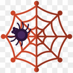 Cartoon Spiderweb Clipart - Draw A Spider Web Easy, HD Png Download - png spider web