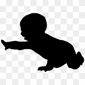 Para Baby Shower Png - Baby Crawling Silhouette Png, Transparent Png - baby crawling png