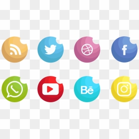 Iconos De Redes Sociales Vector Set - Social Icons Set Png, Transparent Png - iconos de redes sociales png