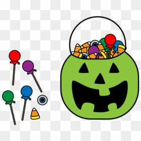Vacation, Halloween, Candy, Trick Or Treat, Treat - Halloween Candy Bucket Clipart, HD Png Download - trick or treat bag png