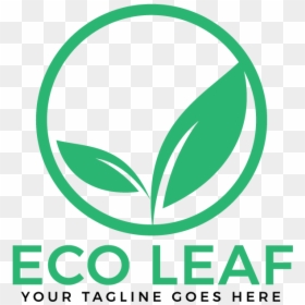 Eco Leaf Vector Logo Design - Circle, HD Png Download - green leaf icon png