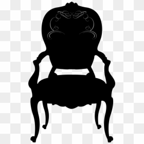 Victorian Chair Silhouette, HD Png Download - table silhouette png