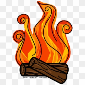 Transparent Around The Campfire Clipart - Fire Log Clip Art, HD Png Download - fire emoji transparent png
