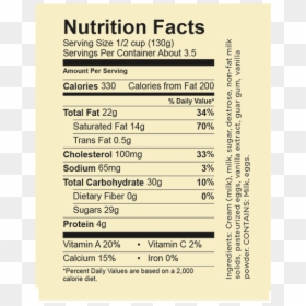 Vanilla Bean - Nutrition Facts, HD Png Download - vanilla extract png
